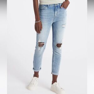 25 STUDIO BLUE Kenova Mid Rise Skinny Roll Cuff Jean - indigo